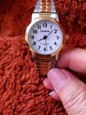 Cardinal Two-Tone Women's Watch - Gold and Silver Easy Read Face Fashion Costume
